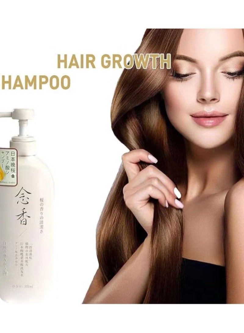 Japanese Sakura (Balm) shampoo (original) for hair growth, preventing hair loss and removing dandruff, 300 ml - Image 2