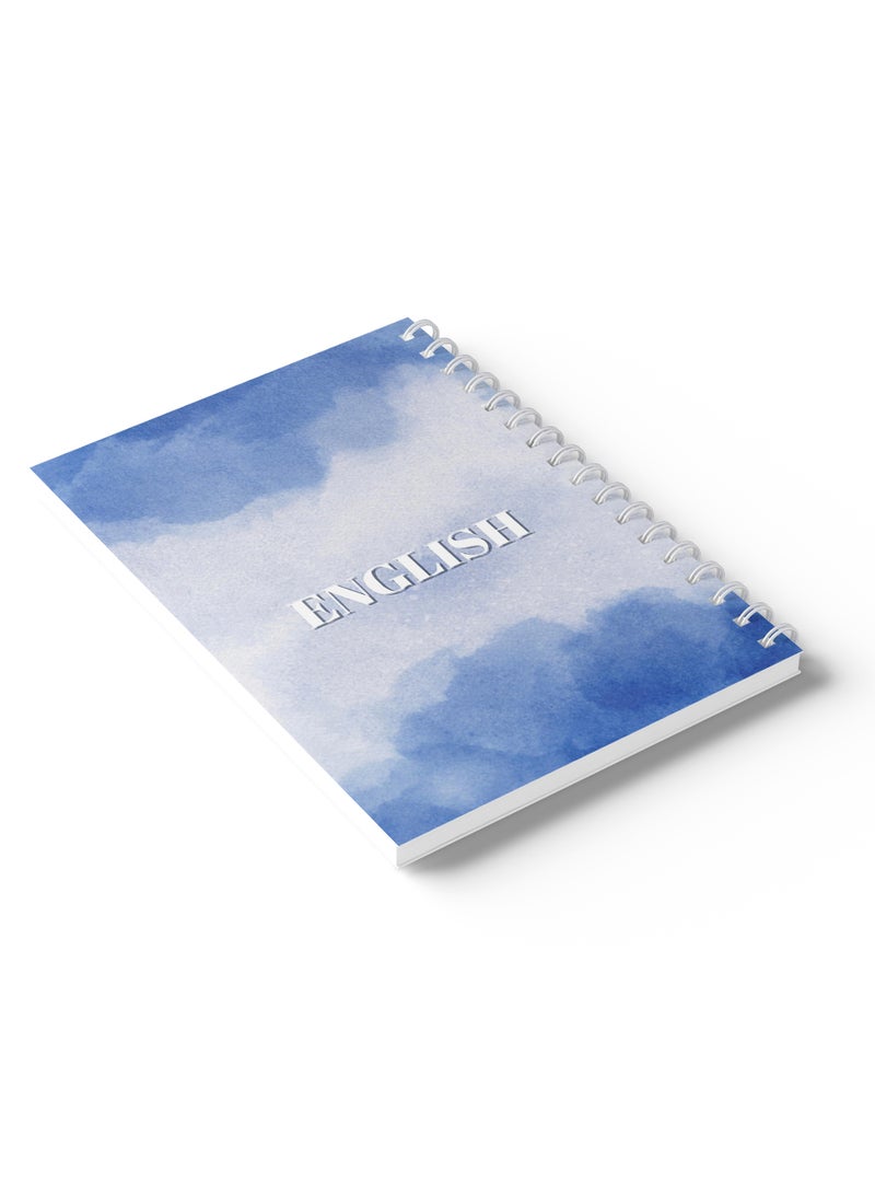 LOWHA English Sprial Notebook, 60 Sheets with Hard Paper Covers Clouds Design Multicolour - Image 4