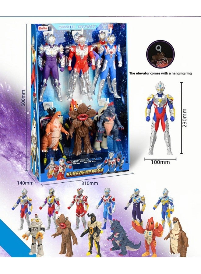 Show Boxed Toys Children's Deforming Robot Superman Warring Model Ornaments Educational Institutions Small Gifts Boys-Color:888-19 Large Superman + Monster - Image 1