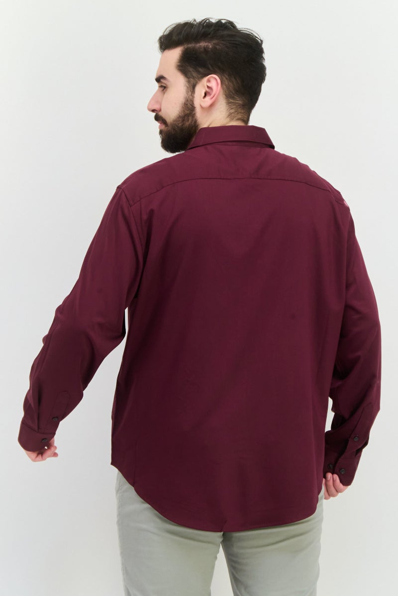 PERRY ELLIS قميص رجالي عادي بأكمام طويلة بلون موف - Image 3