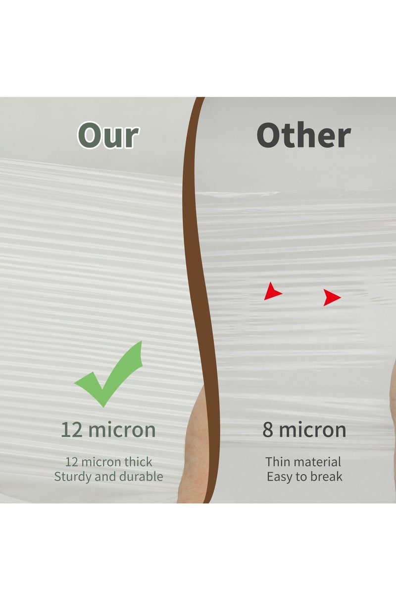 6 Pack 366 x 274 CM Extra Large Painters Plastic Drop Cloth Painting Sheet, Waterproof Dust-Proof Protective Masking Film, Paint Drop Cloth, Clear Plastic Sheet, Plastic Sheet Dust Cover for Furniture - Image 4