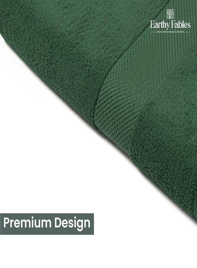 Earthy Fables Premium Face Towels - 100% Combed Cotton, 600 GSM, Ultra Soft, Quick Dry & Highly Absorbent, for Gym, Travel & Acne-Prone Skin, 30 x 30 cm, Set of 4 (Castleton Green) - Image 3