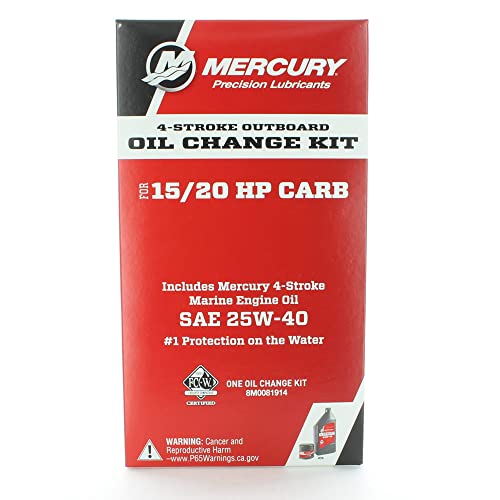 Mercury OEM Mercury Marine 4-Stroke 15/20HP Carb Outboard Oil Change Kit 8M0081914 - Image 1