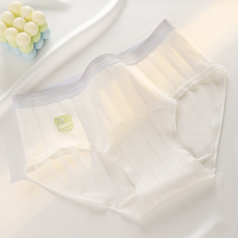 7A Antibacterial Layered Crotch Hip Bag Underwear Women'S Mid-High Waist Silk Antibacterial Inner Profile Gradient Elastic Waist Edge Girls' Trousers - Image 1
