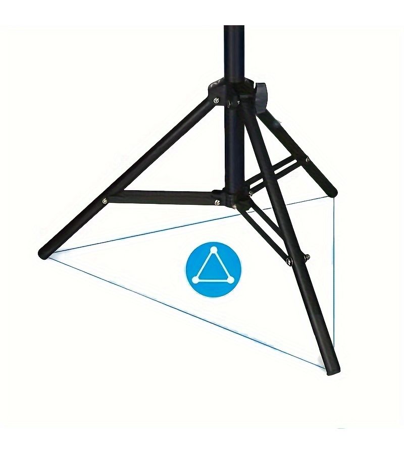Adjustable Height Projector Tripod Stand Black Carbon Steel Plastic Construction 50 To 110cm Stable Anti Shake Home Theater Office Projection Photography Videography Live Streaming Mobile Shooting - Image 4