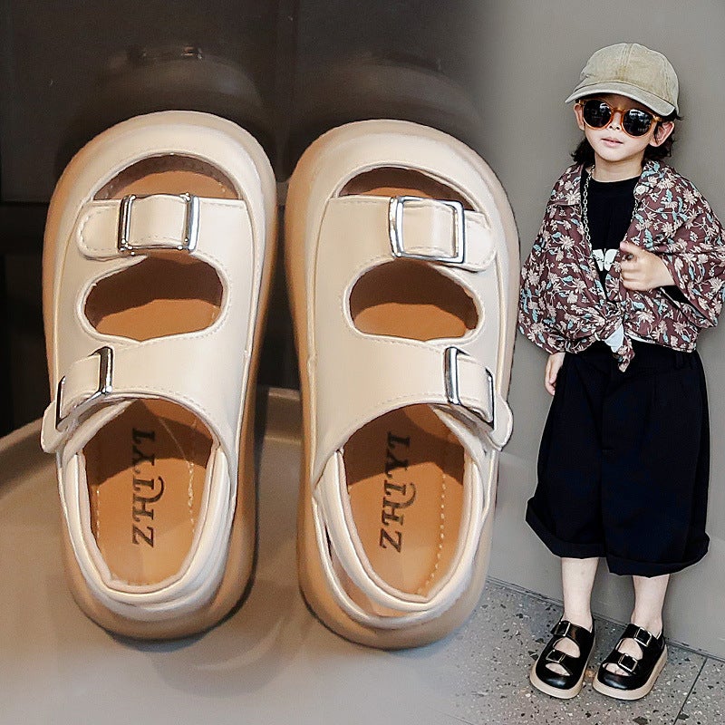 Girls Sandals 2024 Summer Children'S Non-Slip Soft Sole Birkenstock Beach Shoes For Small And Medium-Sized Children Baby Baotou Sandals Breathable - Image 4