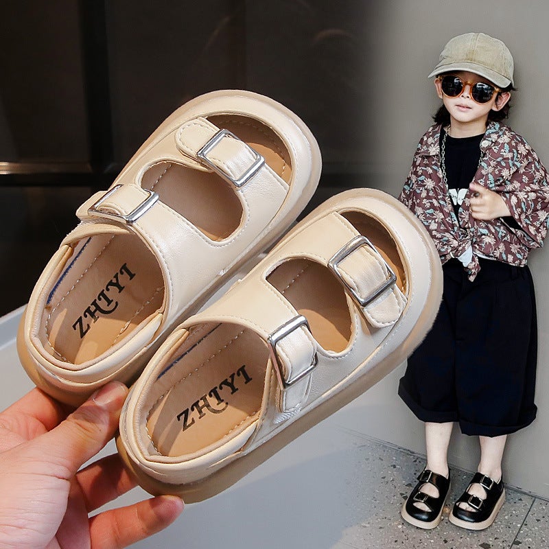 Girls Sandals 2024 Summer Children'S Non-Slip Soft Sole Birkenstock Beach Shoes For Small And Medium-Sized Children Baby Baotou Sandals Breathable - Image 2