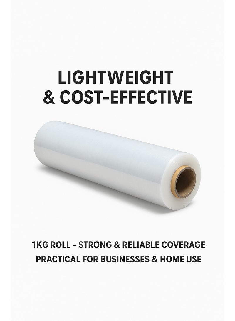 Plastic Stretch Film Roll, Heavy Duty Pallet Wrap for Packing, Moving, Shipping & Storage, Tear-Resistant Cling Wrap for Secure Packaging X 1 Roll Made in UAE - Image 4