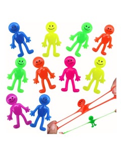 ECVV ECVV 36 Pcs Sticky Bendable Man Toys Assorted Colors Kids' Party Favor Sets Fun Toys Stretchy Sticky Toy Treasure Box Toys for Classroom Prizes Birthday Party Supplies  - Image 1
