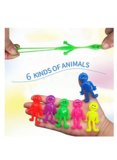 ECVV ECVV 36 Pcs Sticky Bendable Man Toys Assorted Colors Kids' Party Favor Sets Fun Toys Stretchy Sticky Toy Treasure Box Toys for Classroom Prizes Birthday Party Supplies  - Image 2