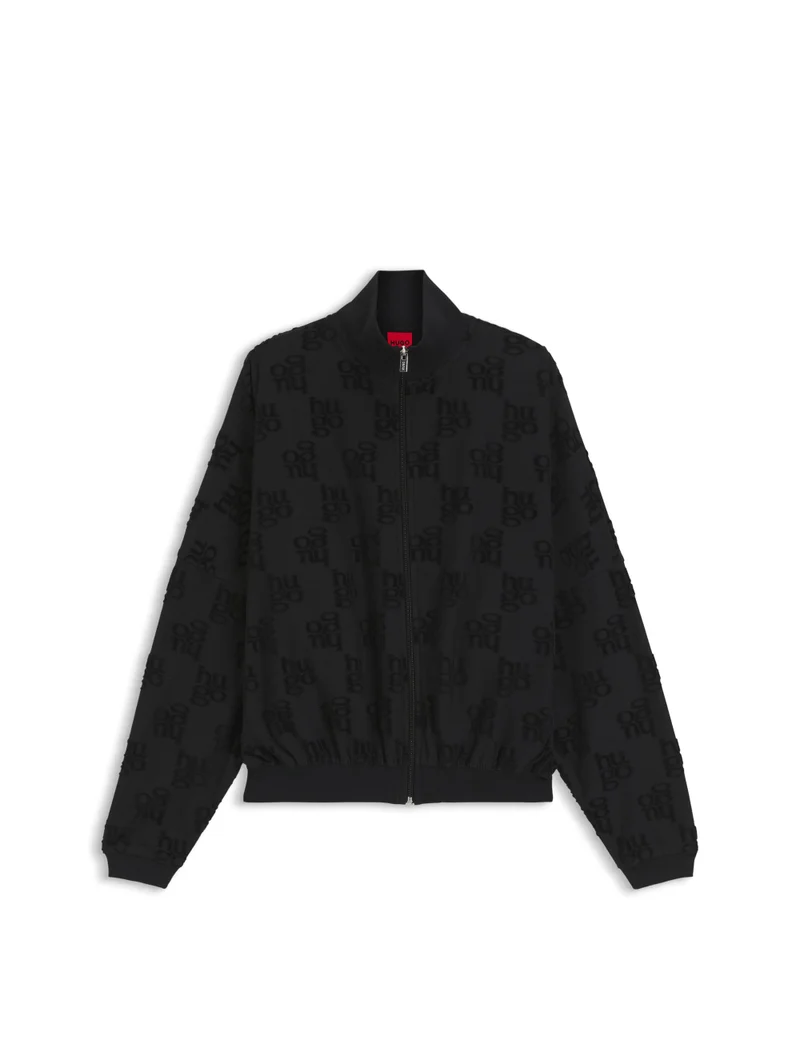 HUGO  Cotton-blend jacket with all-over logo pattern for Women | Best Price UAE