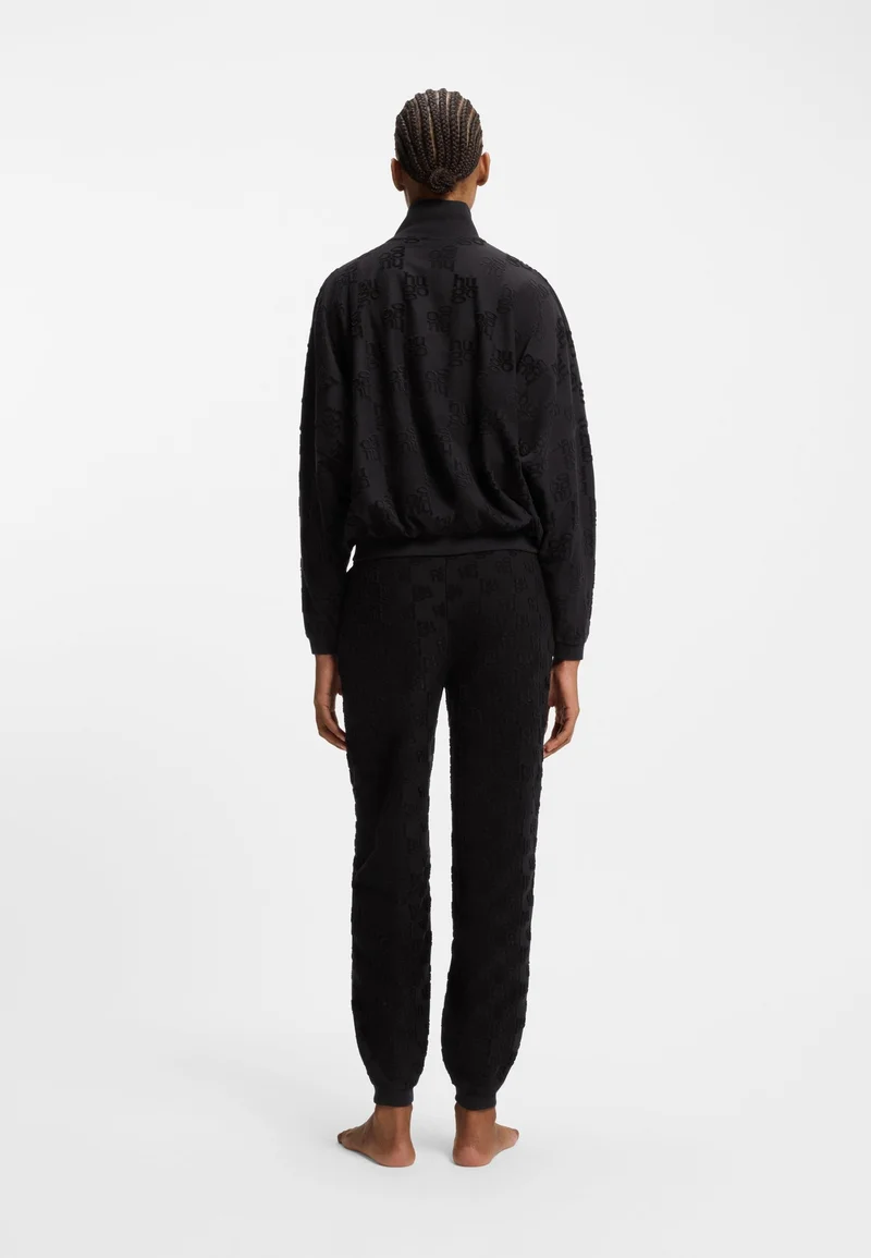 HUGO Cotton-blend jacket with all-over logo pattern