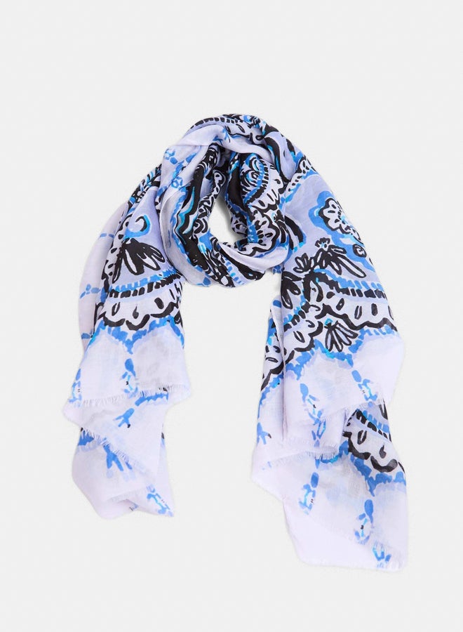 DALYDRESS Women Scarf - Blue Multicolor 