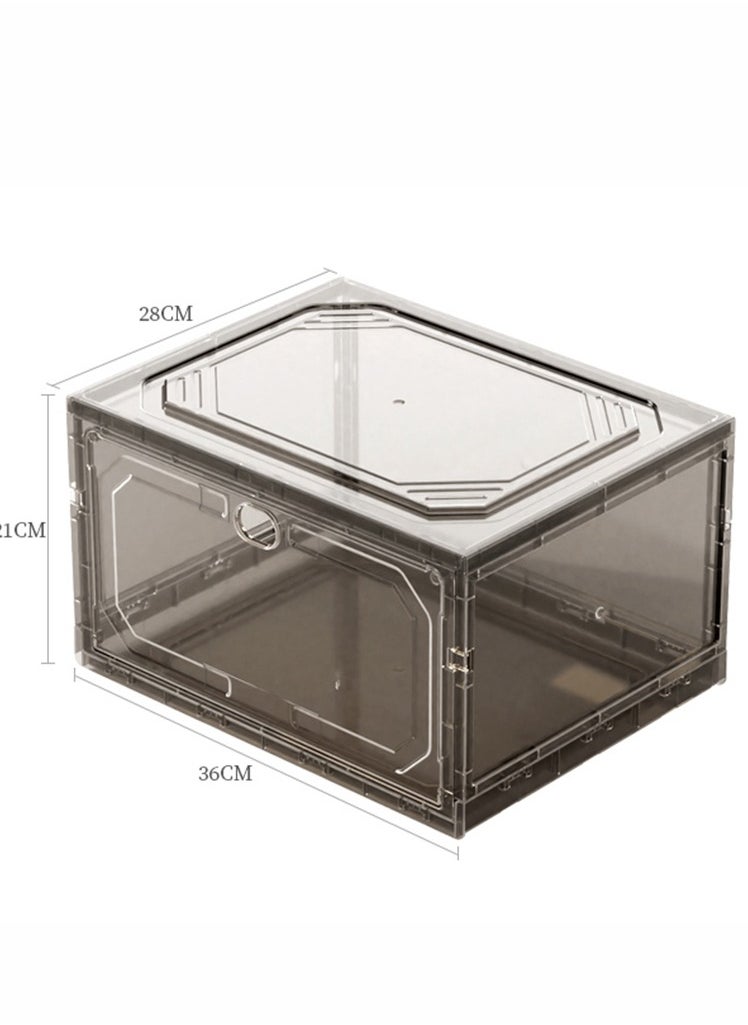 CityRiya-Long Shoe Storage Box Large Shoe Organizer Storage Boxes for Closet Shoe Sneaker Container Storage Boxes Plastic Shoe Display Case Shoe Rack Storage Stackable Shoe Organizers Bin Shoe Box for Closet  - Image 5