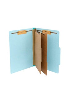 Blue Summit Supplies 12 Pressboard Classification Folders 2 Dividers Letter Size Office Folders 2’’ Tyvek Expansions With Fasteners 6 Part Classification Folder In Assorted Colors 12 Pack  - Image 5