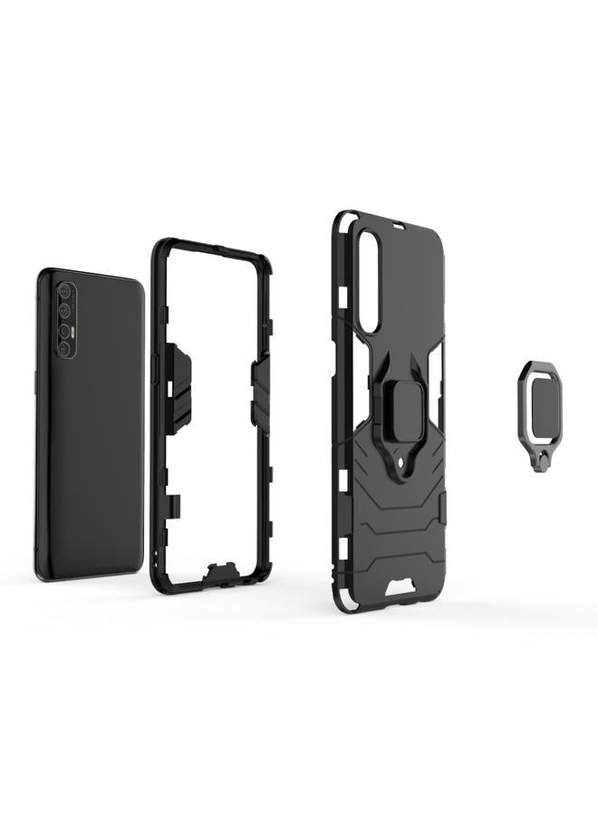 اس-توب جراب لهاتف OPPO Reno 3 Pro PC + جراب واقٍ مقاوم للصدمات من مادة TPU مع حامل حلقي مغناطيسي - Image 5