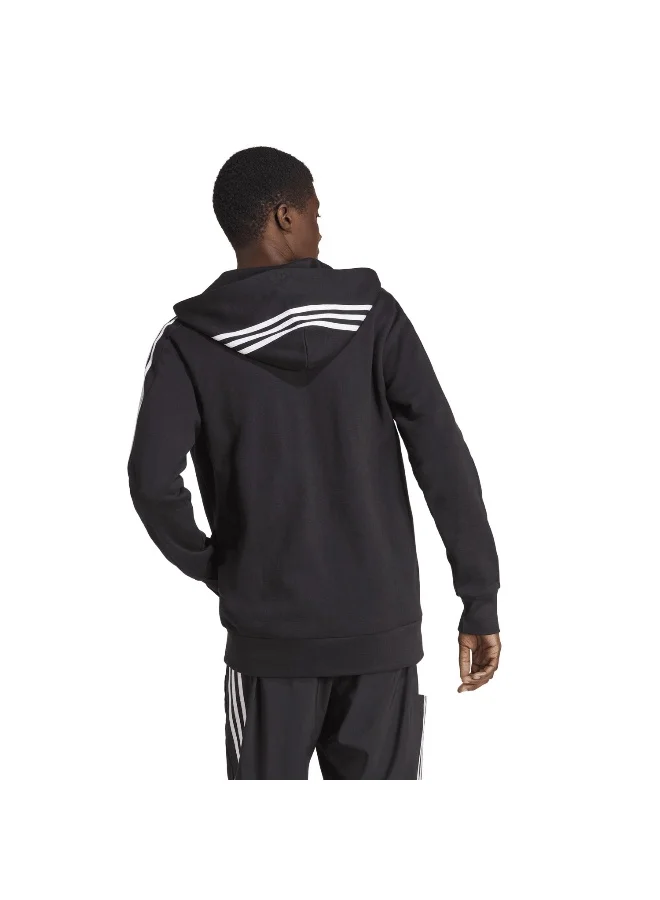 Adidas M 3S Ft Fz Hd Black Training Track Tops 2XSS