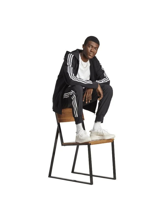 Adidas M 3S Ft Fz Hd Black Training Track Tops 2XSS