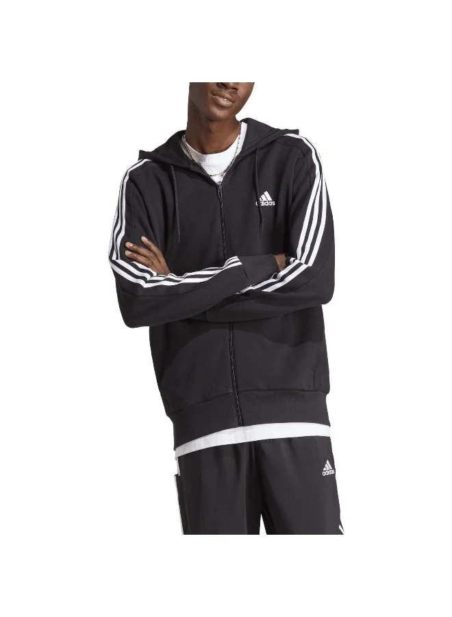 Adidas M 3S Ft Fz Hd Black Training Track Tops 2XSS