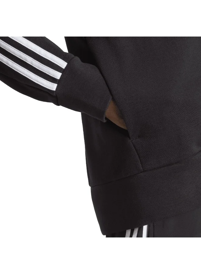 Adidas M 3S Ft Fz Hd Black Training Track Tops 2XSS