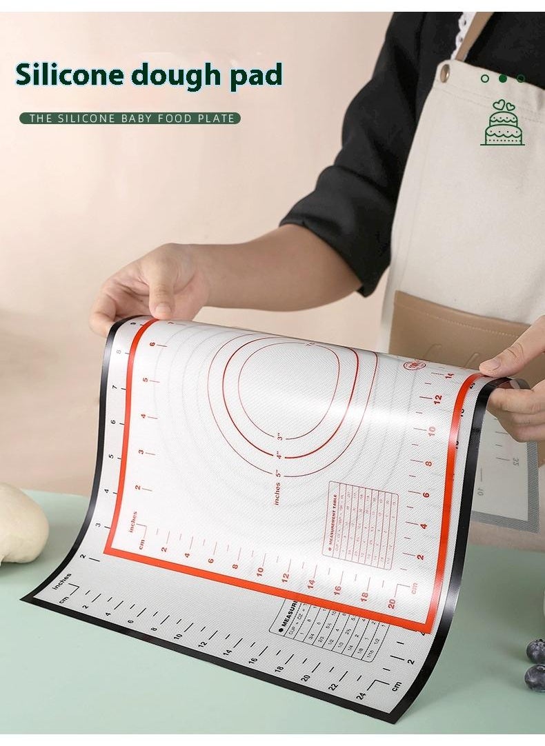 Bluejw Non-Stick Silicone Baking Mat 20"x 28" Cooking Mat, Silicone Pastry Mat Extra Thick Non Stick Baking Mat with Measurement Dough Rolling Mat Pizza Mat Large Non Slip Cooking Pastry Mat  - Image 2