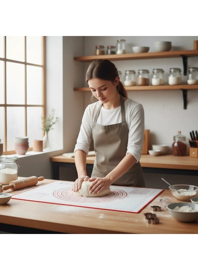 Bluejw Non-Stick Silicone Baking Mat 20"x 28" Cooking Mat, Silicone Pastry Mat Extra Thick Non Stick Baking Mat with Measurement Dough Rolling Mat Pizza Mat Large Non Slip Cooking Pastry Mat - Image 1