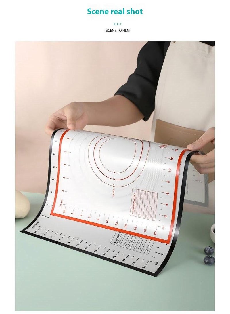 Bluejw Non-Stick Silicone Baking Mat 20"x 28" Cooking Mat, Silicone Pastry Mat Extra Thick Non Stick Baking Mat with Measurement Dough Rolling Mat Pizza Mat Large Non Slip Cooking Pastry Mat - Image 5
