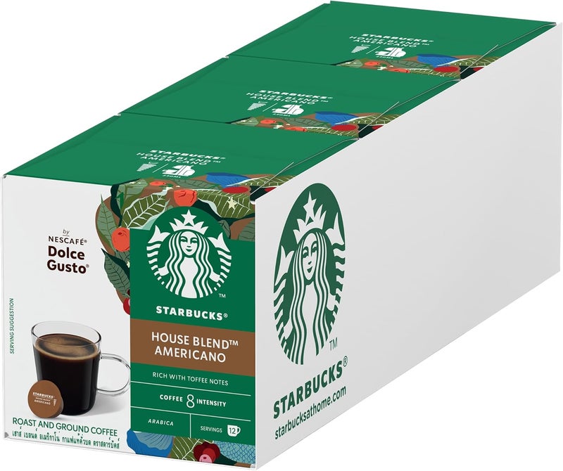 Starbucks Nescafe Dolce Gusto Americano House Blend 12 Capsules 102g Pack of 3 - Image 4
