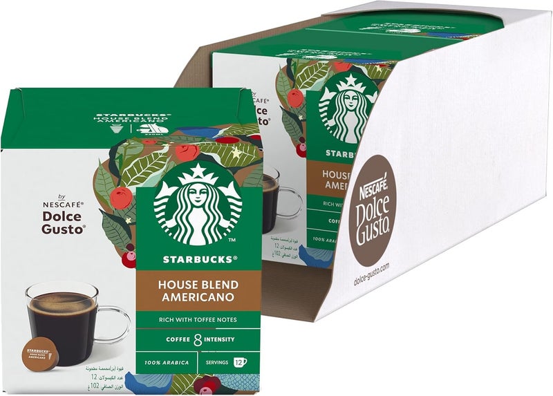 Starbucks Nescafe Dolce Gusto Americano House Blend 12 Capsules 102g Pack of 3 - Image 5