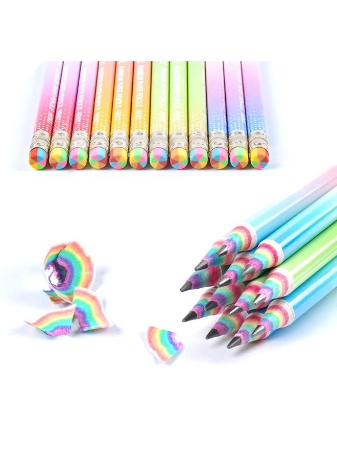 ECOTREE Pencils #2 Pre-sharpened Pencils Cute Rainbow Pencil for Kids Back to School Pencil, School Supplies, 24 Pack - Image 5