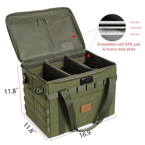 Lemubeane Tactical Camping Storage Bag 38L Utility Tote Bag Organizer with Combination Lock and Shoulder Strap Army Green 38L - Image 3