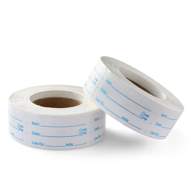 COKUMA 1000 Labels for Food Containers, No-Residue Food Labels and Easy to Write on, Removable Date Freezer Labels Sticker, 1 x 2 Inch - Image 1