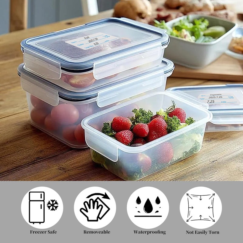 COKUMA 1000 Labels for Food Containers, No-Residue Food Labels and Easy to Write on, Removable Date Freezer Labels Sticker, 1 x 2 Inch - Image 3