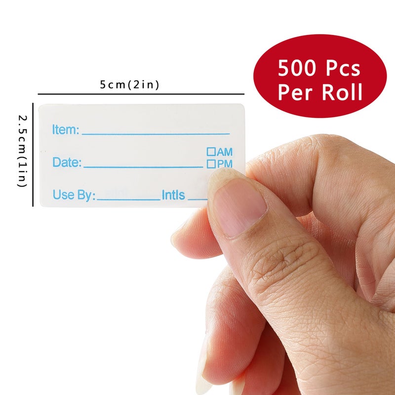 COKUMA 1000 Labels for Food Containers, No-Residue Food Labels and Easy to Write on, Removable Date Freezer Labels Sticker, 1 x 2 Inch - Image 2