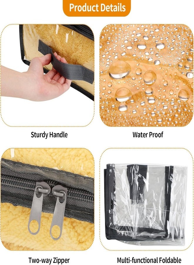 Kottify Transparent Plastic Clothes Storage Bag (Pack of 2)|Clothes Organiser for Wardrobe|Saree Organizer for Wardrobe|Saree Bags Storage|Saree Covers for Storage, 12 inch, 6.5 inch - Image 3