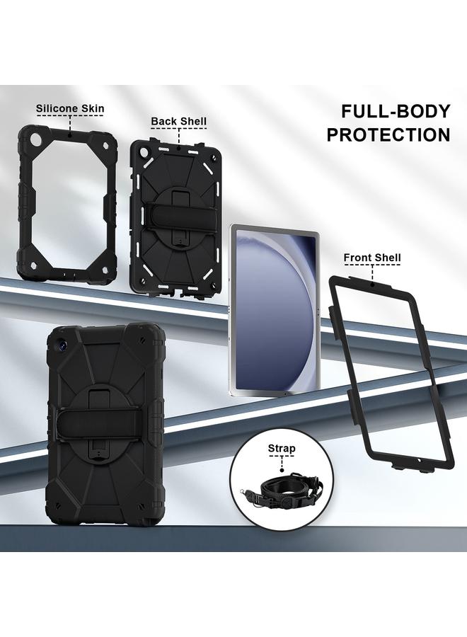 S-TOP Case For Samsung Galaxy Tab A9+ X216 Contrast Color Robot C2 Silicone Hybrid PC Tablet Case - Image 4