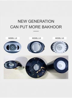 Bukhoon electric incense burner V1 for car and home use with a USB Type-C port in black.  - Image 3