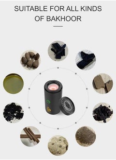 Bukhoon electric incense burner V1 for car and home use with a USB Type-C port in black.  - Image 4