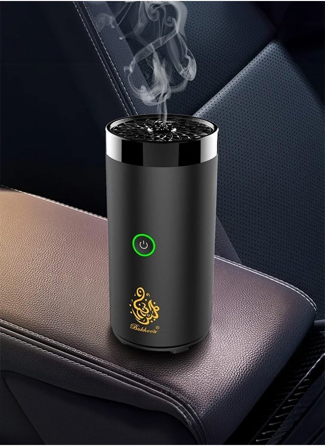 Bukhoon electric incense burner V1 for car and home use with a USB Type-C port in black.  - Image 5