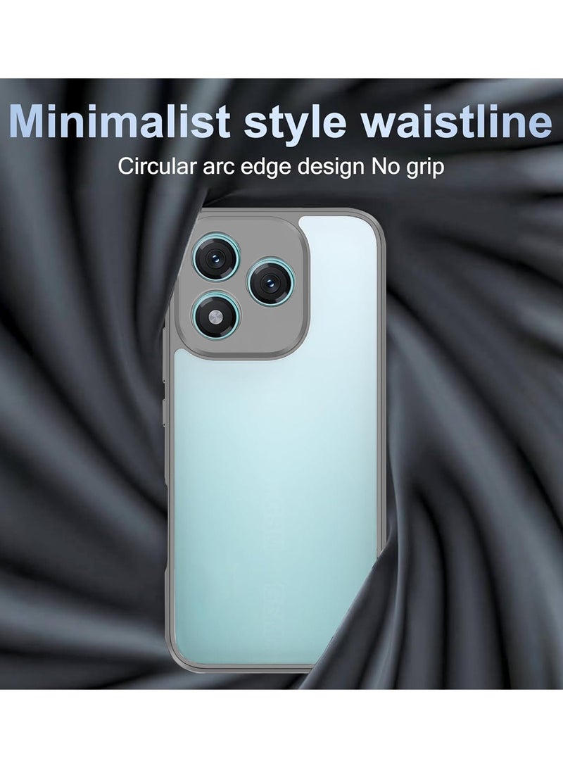 Wtech Honor 400 Lite 5G 2025 Hybrid TPU Silicone with Raised Camera Slim Armour Case Cover (MCAPSA) - Clear/Grey - Image 3