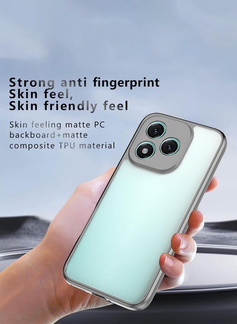 Wtech Honor 400 Lite 5G 2025 Hybrid TPU Silicone with Raised Camera Slim Armour Case Cover (MCAPSA) - Clear/Grey - Image 2