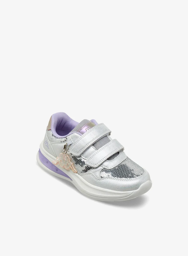 Kappa Sports Shoes With Hook & Loop Closure, Light-Up Pattern