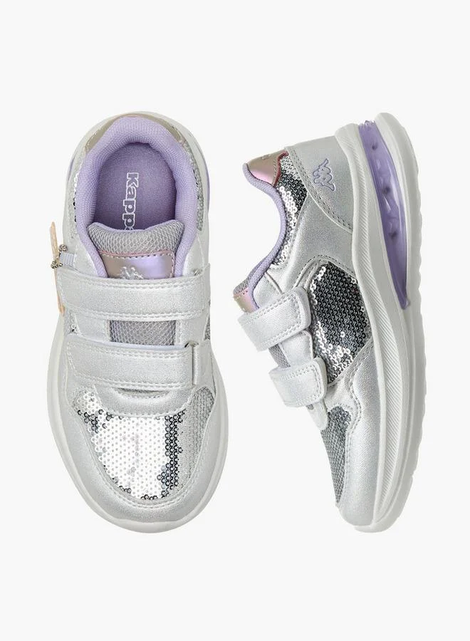 Kappa Sports Shoes With Hook & Loop Closure, Light-Up Pattern