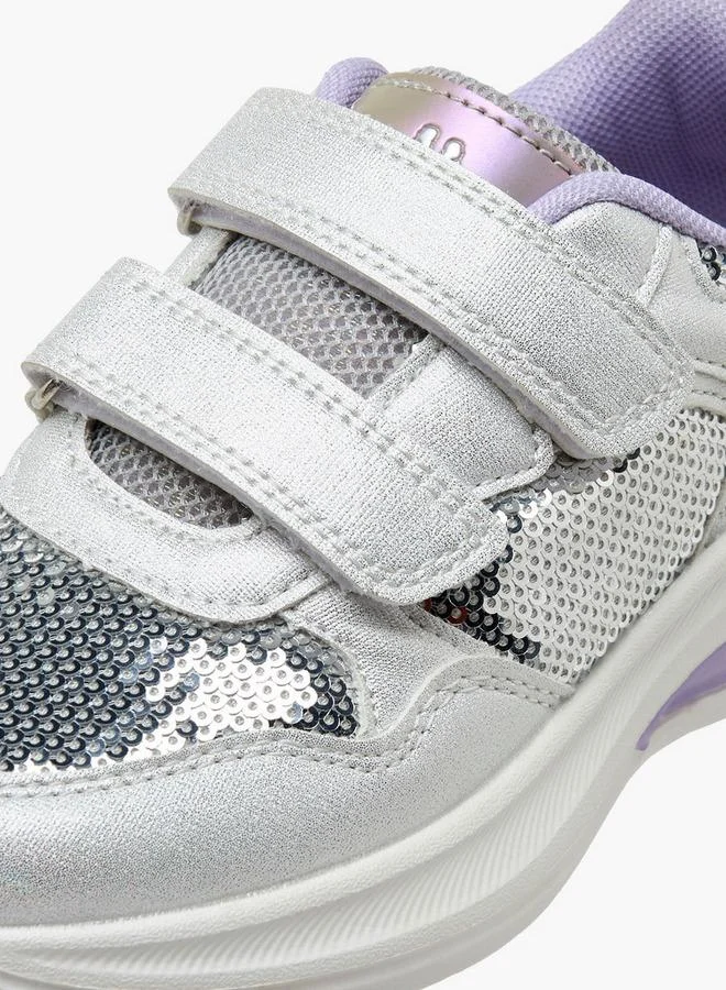 Kappa LILAC Light-Up School Sports Shoes With Hook & Loop Closure for Women | Best Price UAE