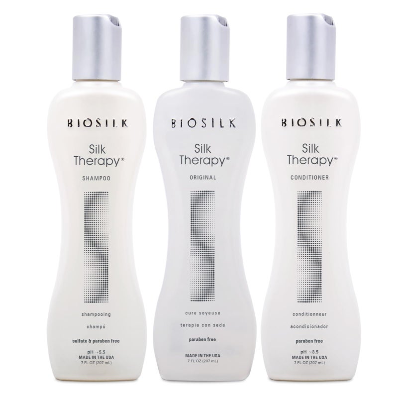 BioSilk Revive Your Locks Kit. Original Silk Therapy 7oz, Silk Therapy Shampoo 7oz, and Silk Therapy Conditioner 7oz (kit Contains 3 Products), 7 fluid_ounces - Image 1