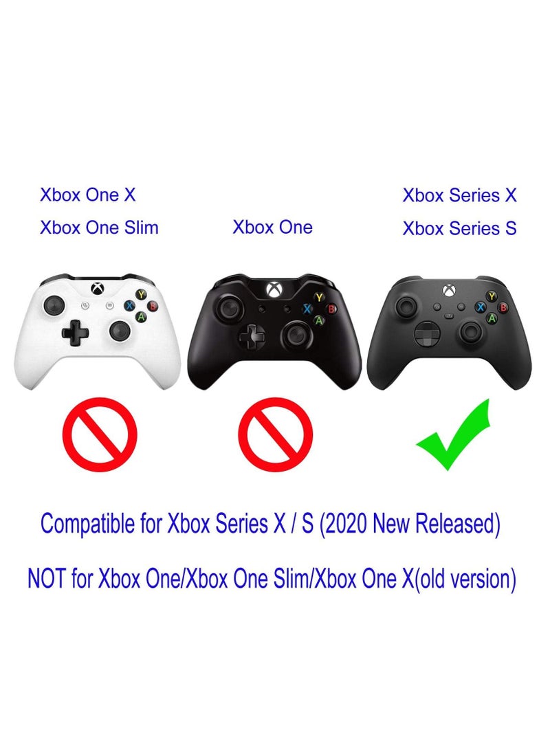 Silicone Gel Controller Cover Skin Protector Kits for Microsoft Xbox Series X Controller Video Games Camouflage Cover 8 PRO Thumb Grip Caps (Blue) - Image 5