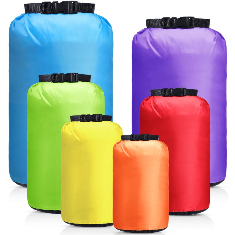 GliCraft 6 Pcs Waterproof Dry Bag Sack Lightweight Outdoor Dry Bags 35 L 20 L 15 L 10 L 5 L 3 L Waterproof Boat Bag for Kayaking Backpacking Hiking Camping RaftingFluorescent Color - Image 2