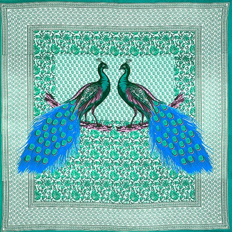 Poorak Peacock Collection Bed Sheets for Double Bed Cotton King Size with 2 Pillow Covers Size of Bed Sheet 765 ft x 69 ft Blue - Image 3