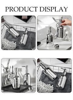 DUNISO 2PCS Pump Bottle Dispenser, Empty Plastic Shower Refillable Dispenser Soap Shampoo Pump Dispenser Containers with Pump Multipurpose for Cosmetic Kitchen Bathroom  - Image 3