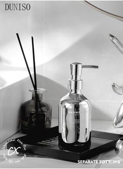 DUNISO 2PCS Pump Bottle Dispenser, Empty Plastic Shower Refillable Dispenser Soap Shampoo Pump Dispenser Containers with Pump Multipurpose for Cosmetic Kitchen Bathroom  - Image 5